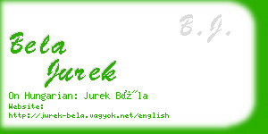 bela jurek business card